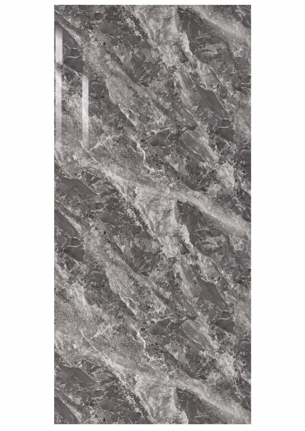 PVC mramorna zidna obloga – Grafitna siva | 280x122 cm