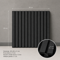 Akustični zidni panel Crni Hrast | 60x60 cm | MDF letvice 27 mm