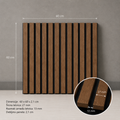 Akustični zidni panel Smeđi Hrast | 60x60 cm | MDF letvice 27 mm