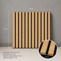 Akustični zidni panel Svijetli Hrast | 60x60 cm | MDF letvice 27 mm