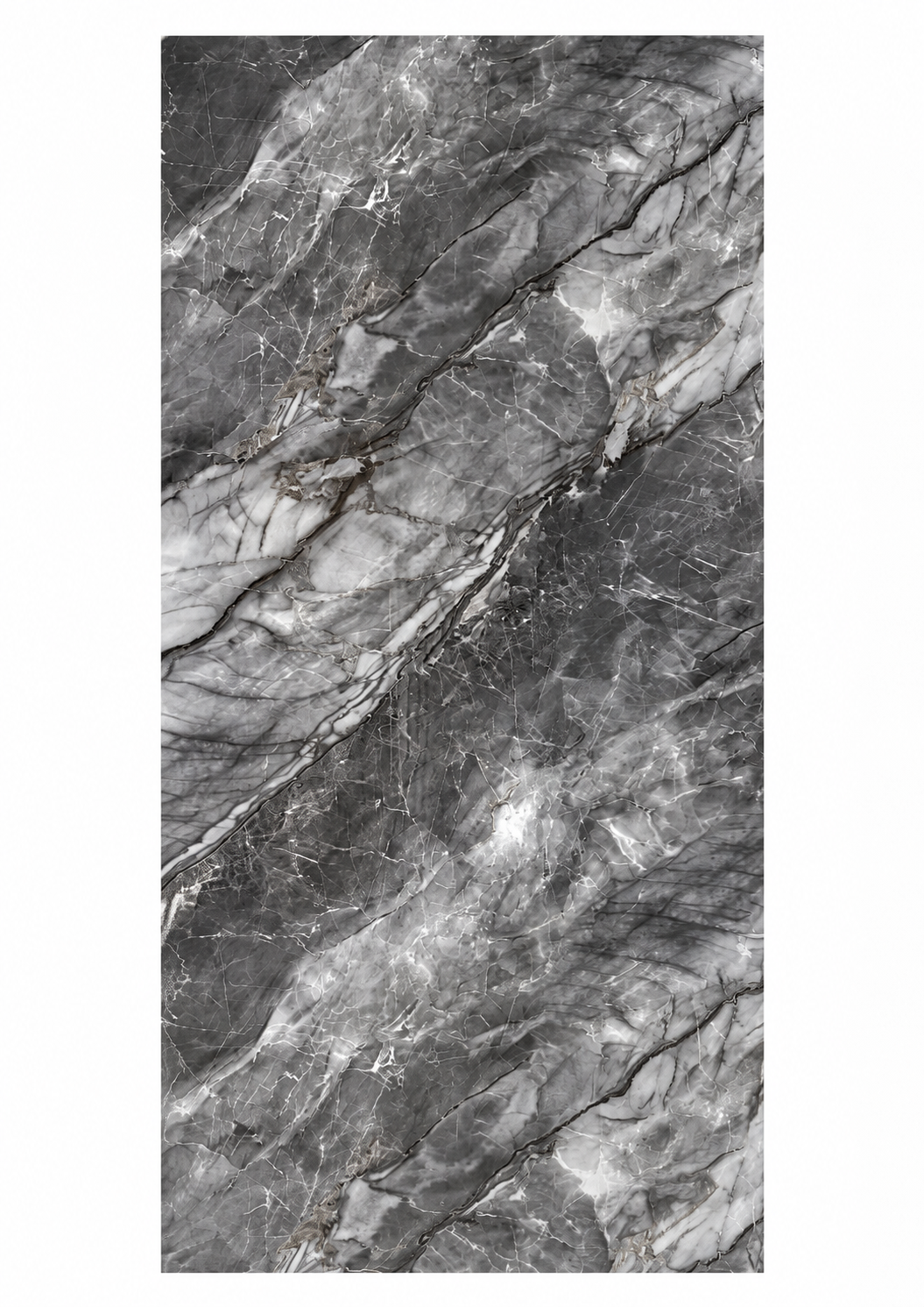 PVC mramorna zidna obloga Bardiglio Antracit | 280x122 cm