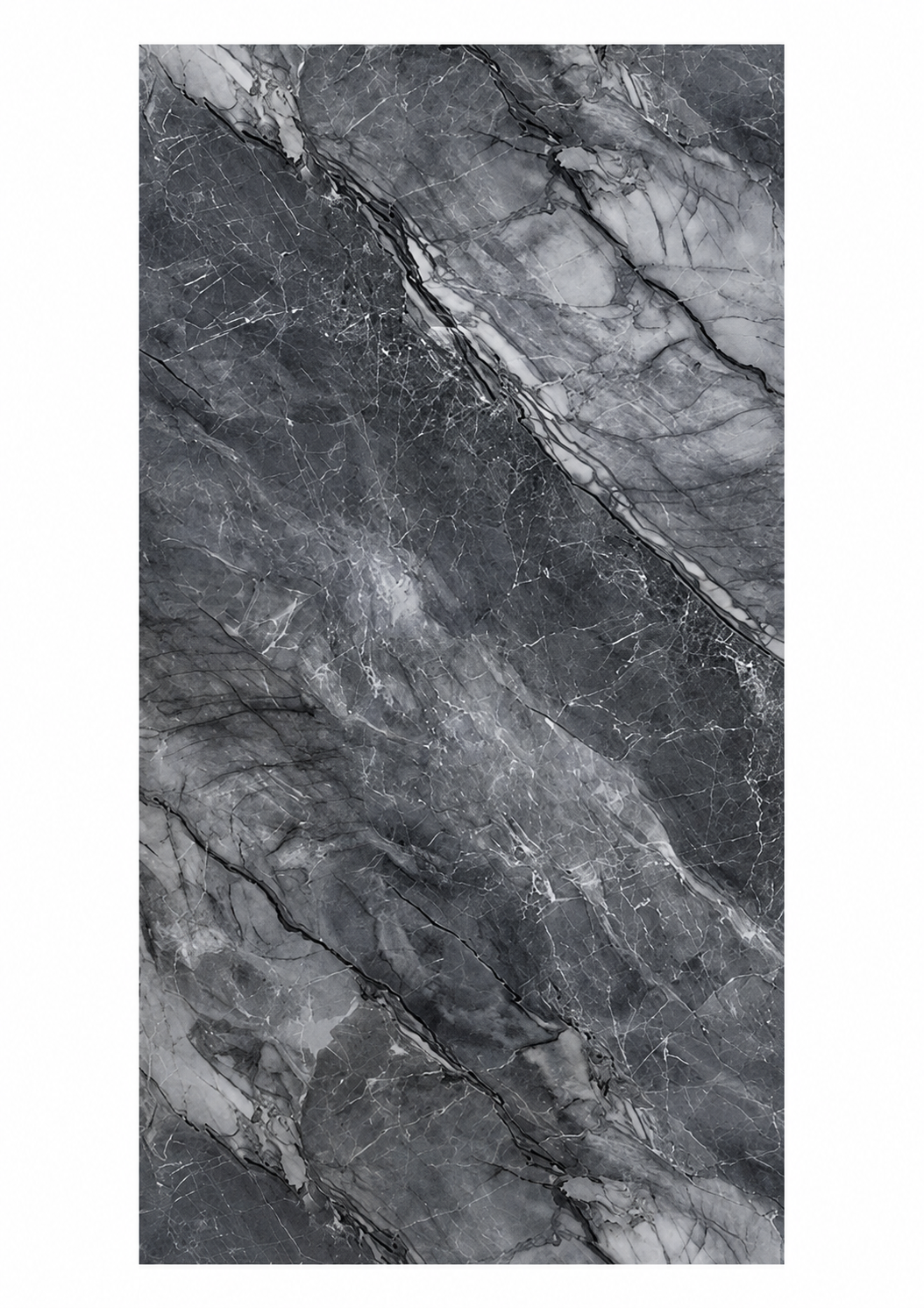 PVC mramorna zidna obloga Bardiglio Antracit | 280x122 cm