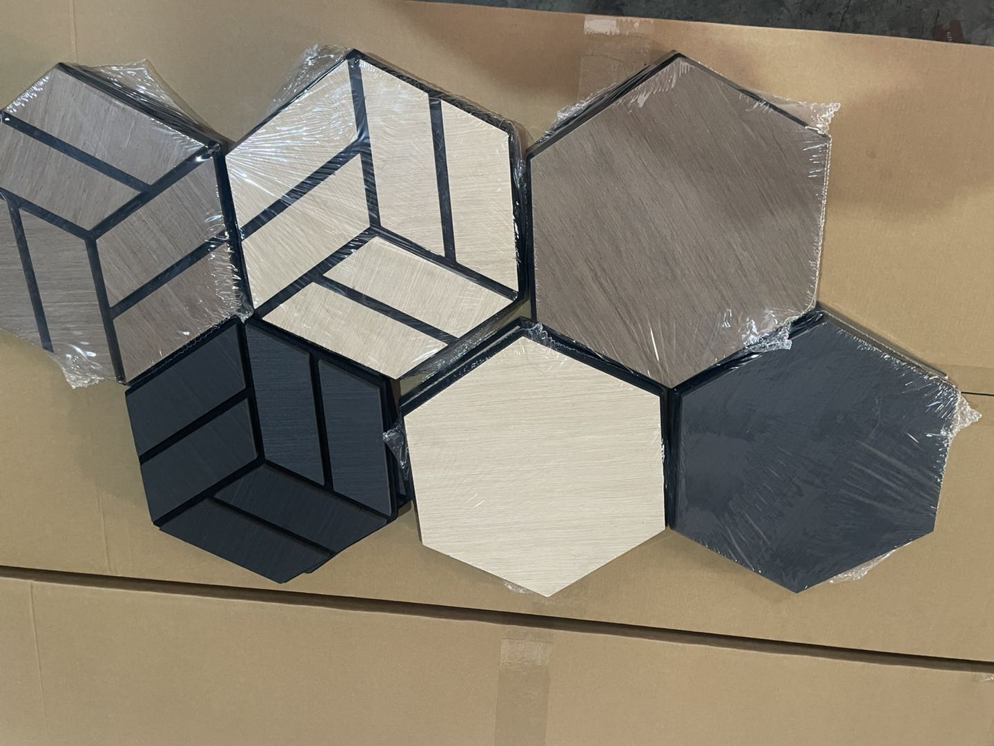 Akustični zidni panel Heksagon Crni Hrast | 30x29.5 cm