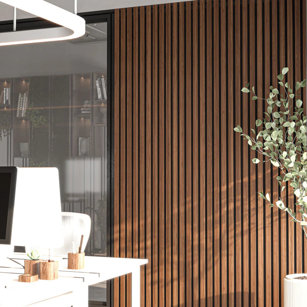 Akustični zidni panel Smeđi Hrast | 240x60 cm | MDF letvice 27 mm