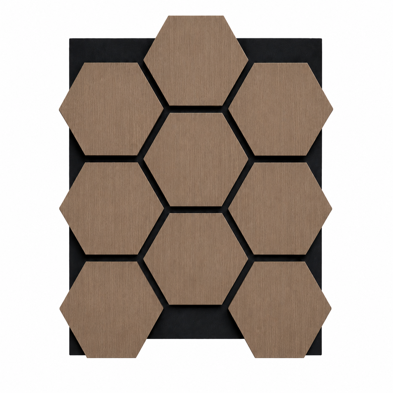 Akustični zidni panel Heksagon Smeđi Hrast | 60x52.5 cm