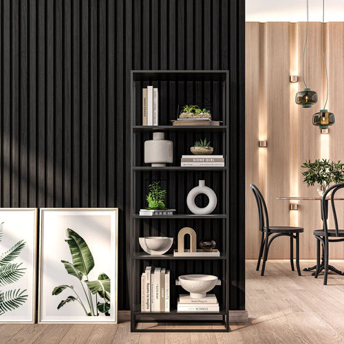 Akustični zidni panel Crni Hrast | 240x50 cm | MDF letvice 35 mm